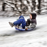 Sledding Down Hogans Hill  Sledding Down Hogans Hill