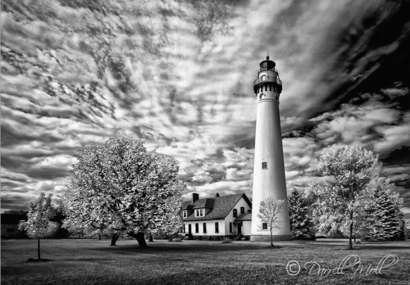 Wind Point Light - B&W Infrared